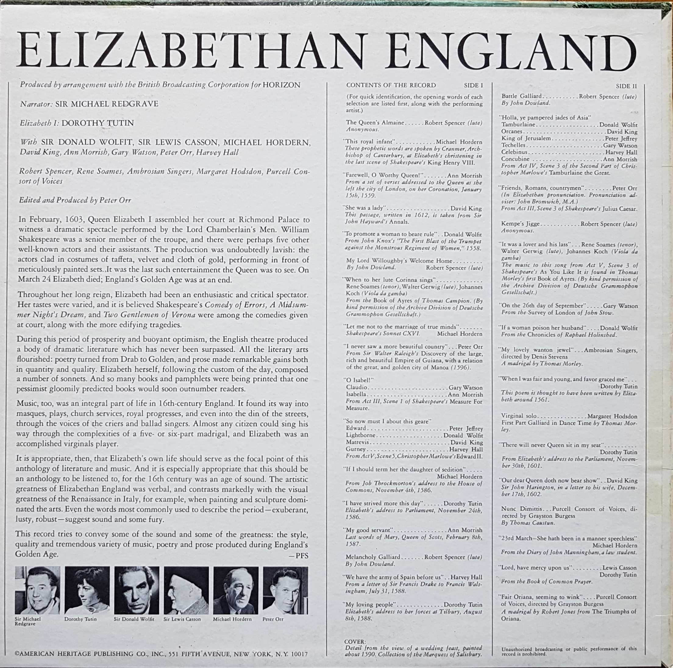 Picture of 124392 - 3A Elizabethan England by artist Various from the BBC records and Tapes library